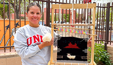 Dyeing to learn Navajo weaving